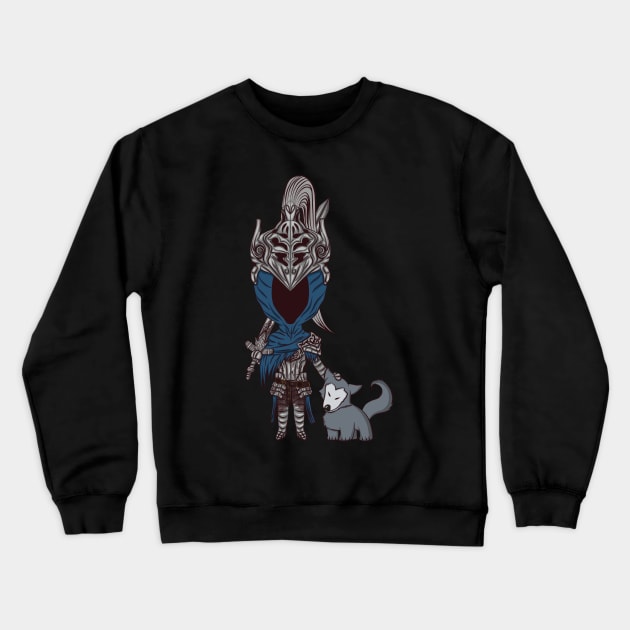 Artorias and Sif Crewneck Sweatshirt by dixieulquiorra